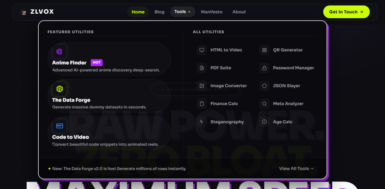 Zlvox - Screenshot 3 showing product features and functionality