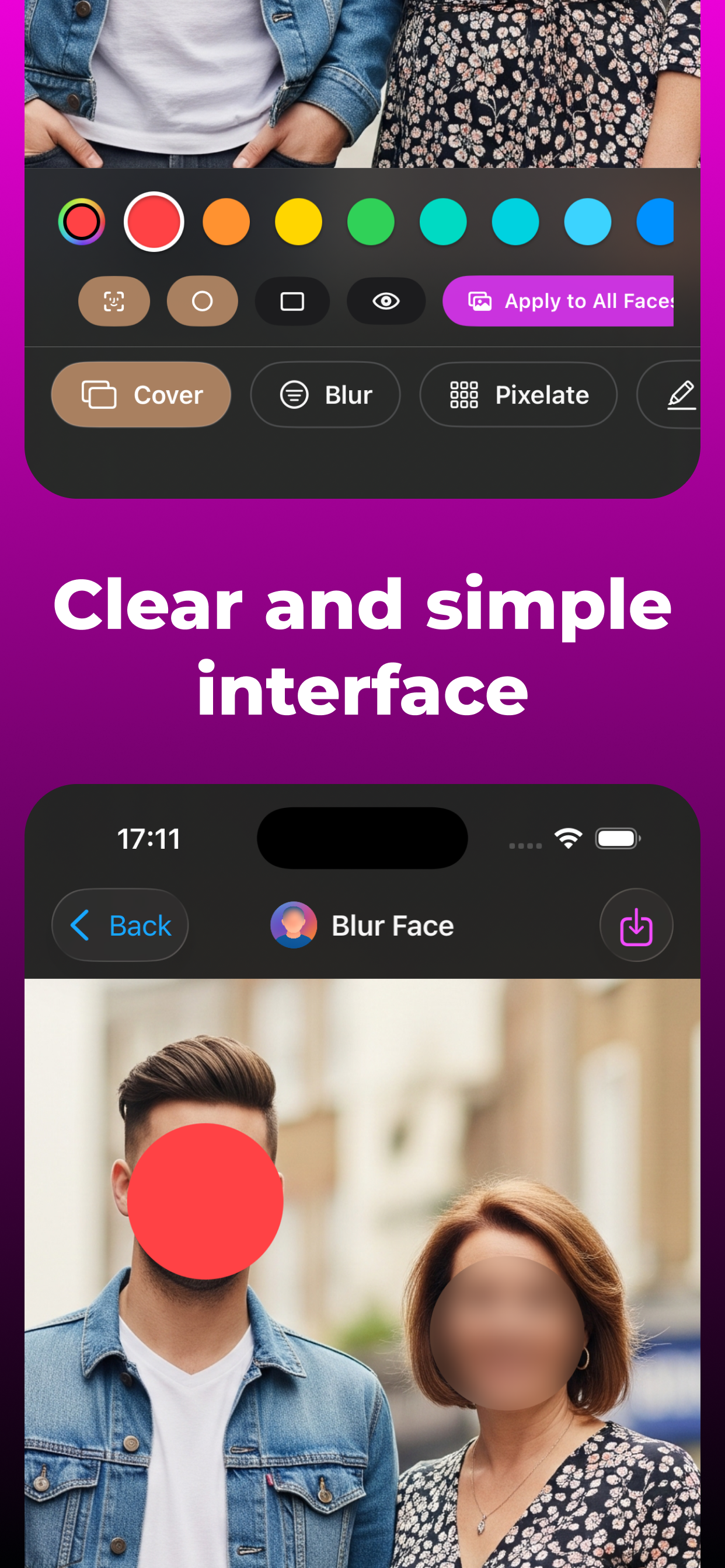 Blur Face - photo & video - iOS, Android gallery image
