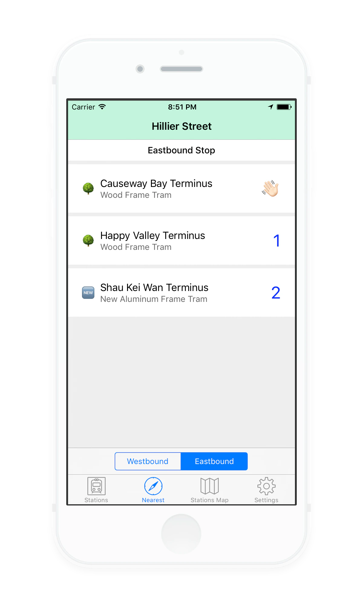I Love Tram - Real Time Information for Hong Kong Trams