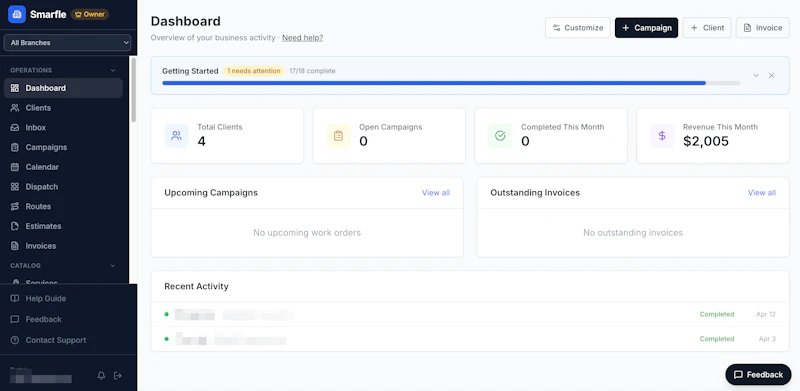 Smarfle CRM screenshot 1