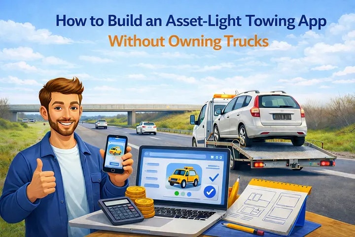 Build an Asset-Light Towing App - Product Hunt launch logo and brand identity