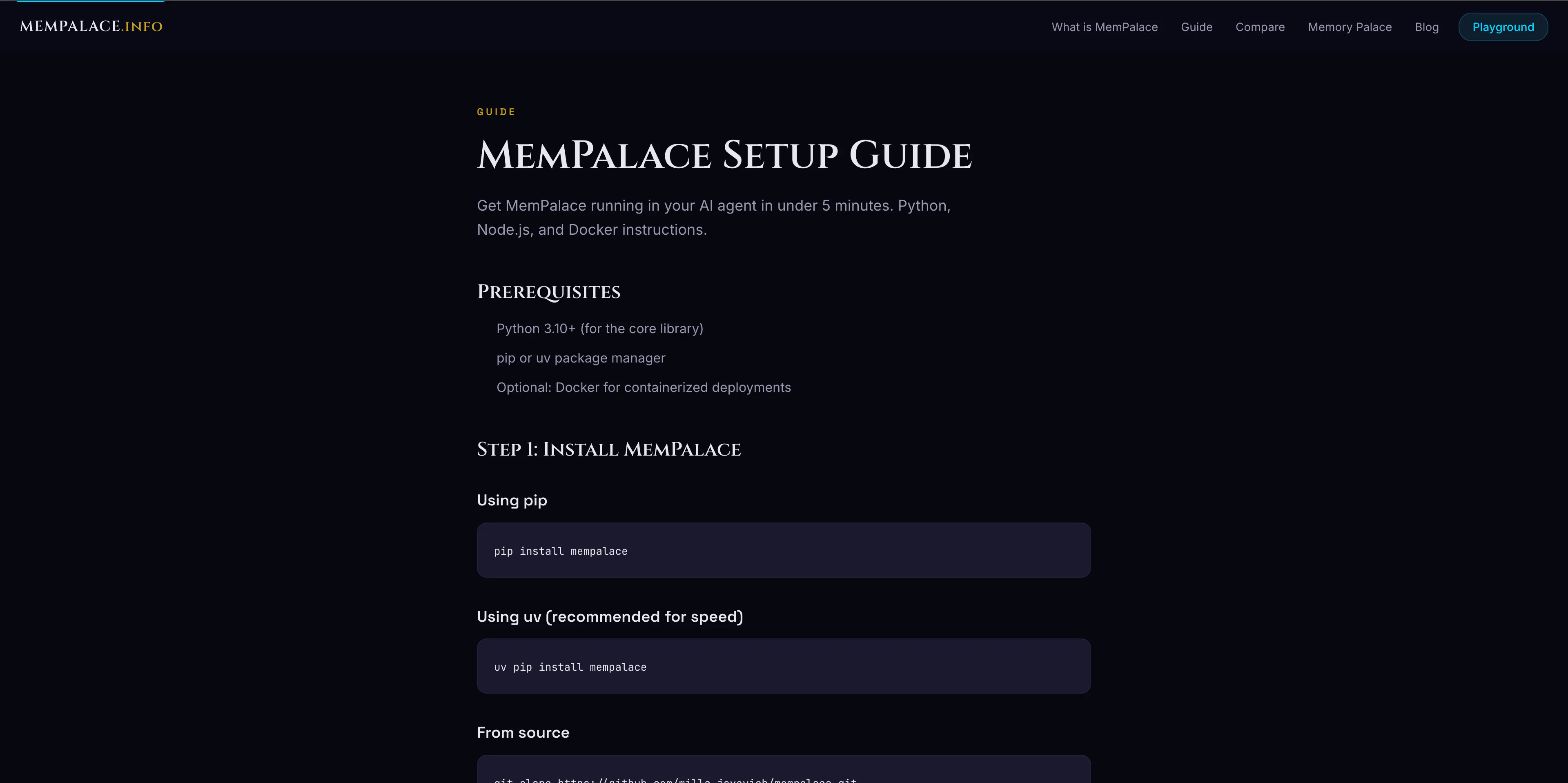 MemPalace 제품 배너