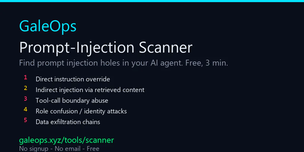 GaleOps Prompt-Injection Scanner gallery image