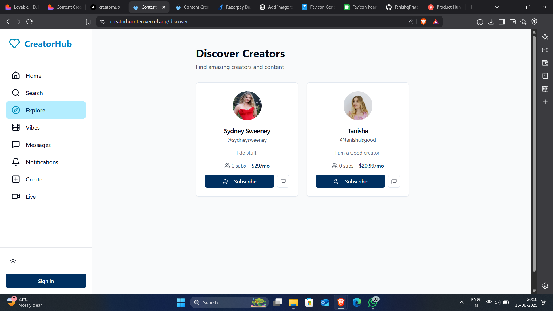CreatorHub gallery image