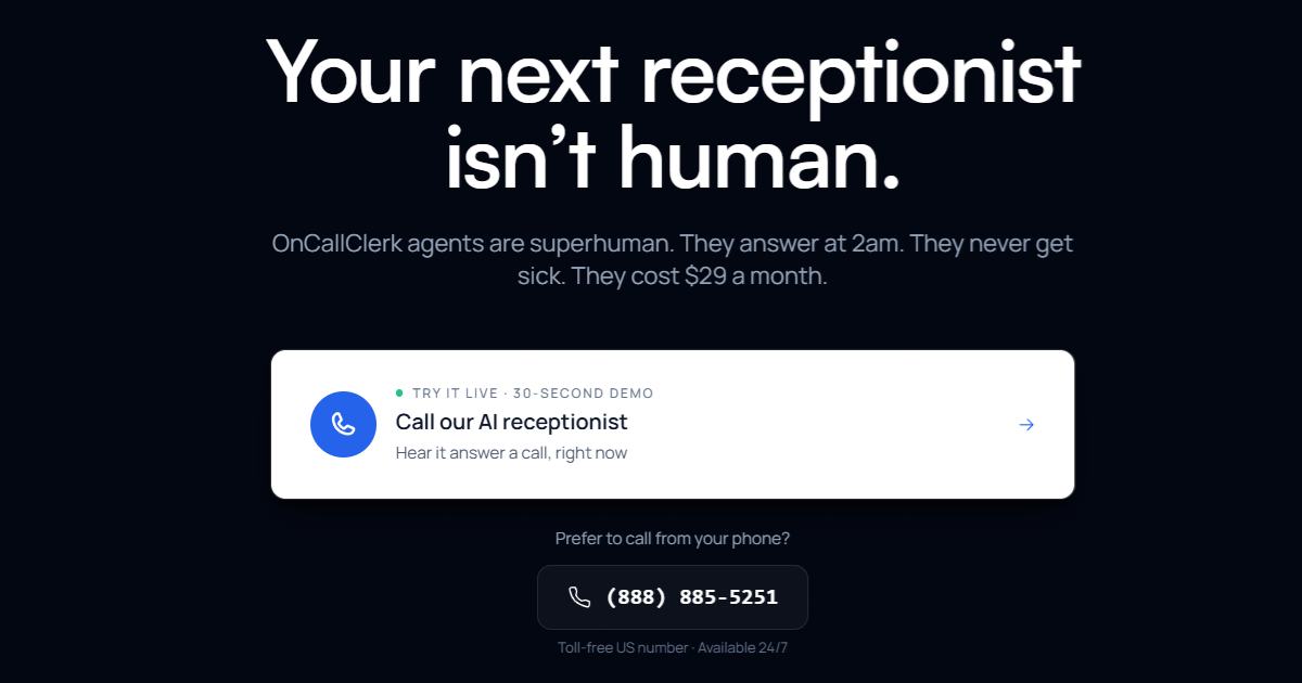 OnCallClerk 2.0: Sounds Human gallery image