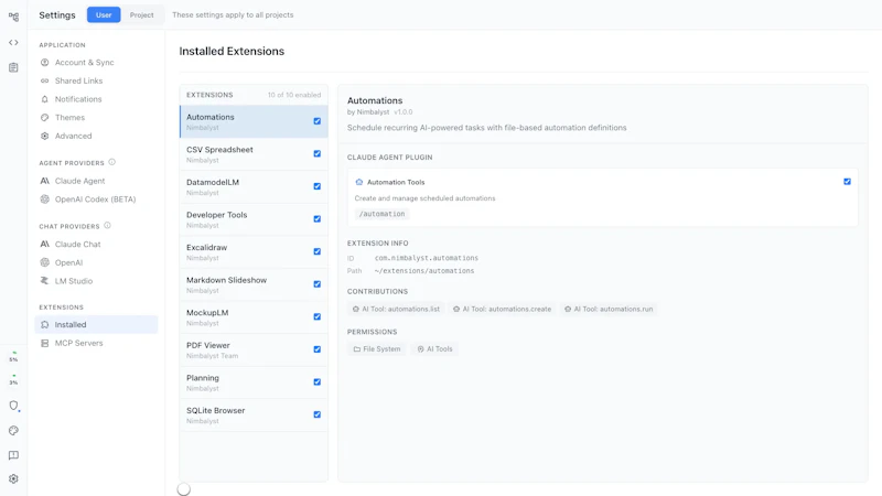 Nimbalyst screenshot 7