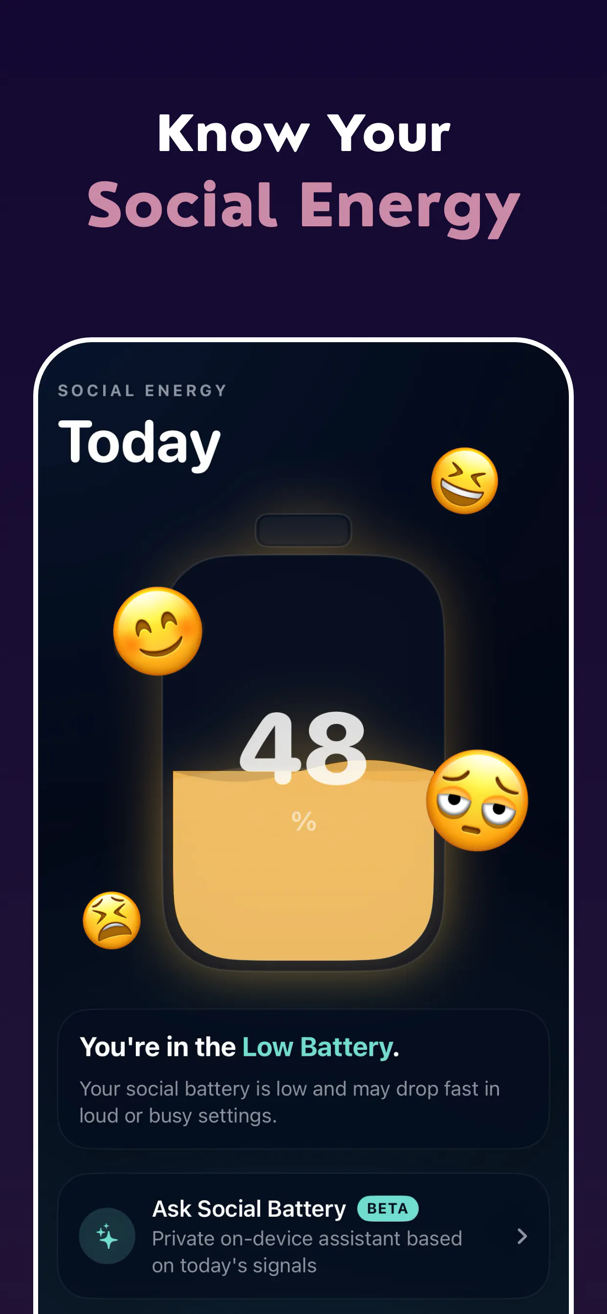 Banner del producto Social Battery: AI Energy Monitor