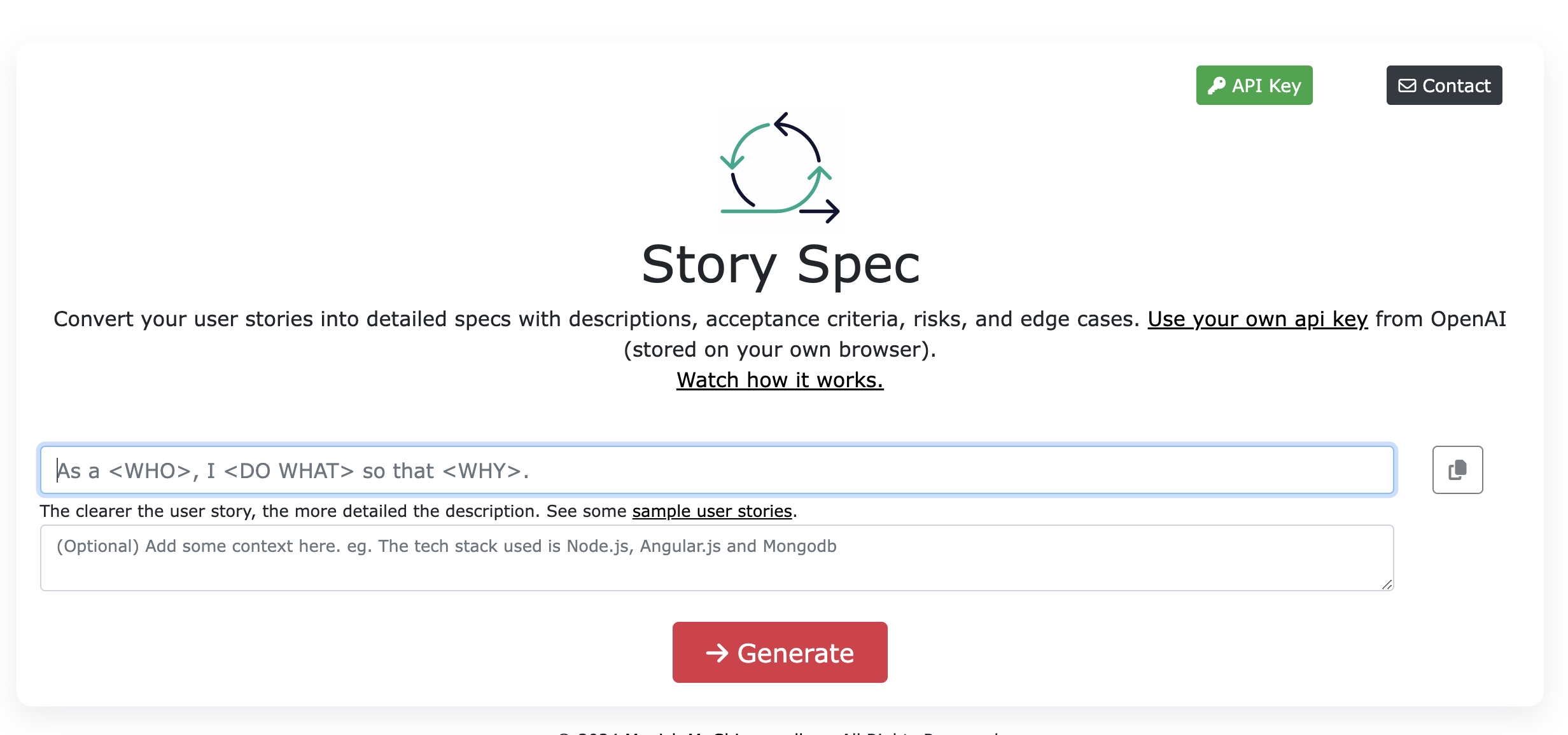 Mídia 4 de StorySpec - Transforme histórias de usuário em especificações abrangentes em segundos