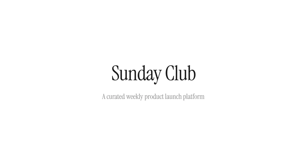 Sunday Club gallery image