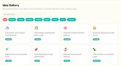 AI Coloring Pages Generator gallery image