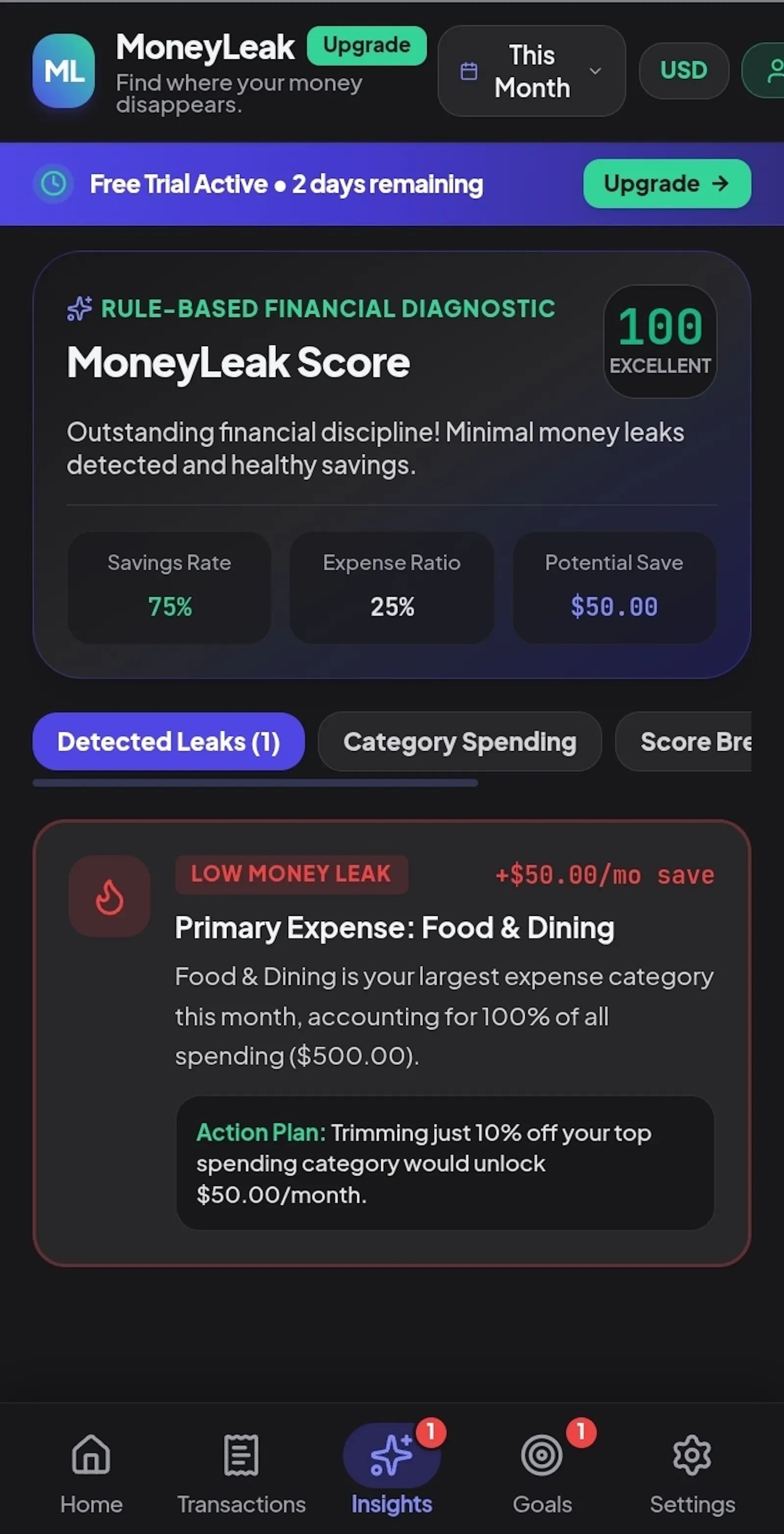 MoneyLeak screenshot 2