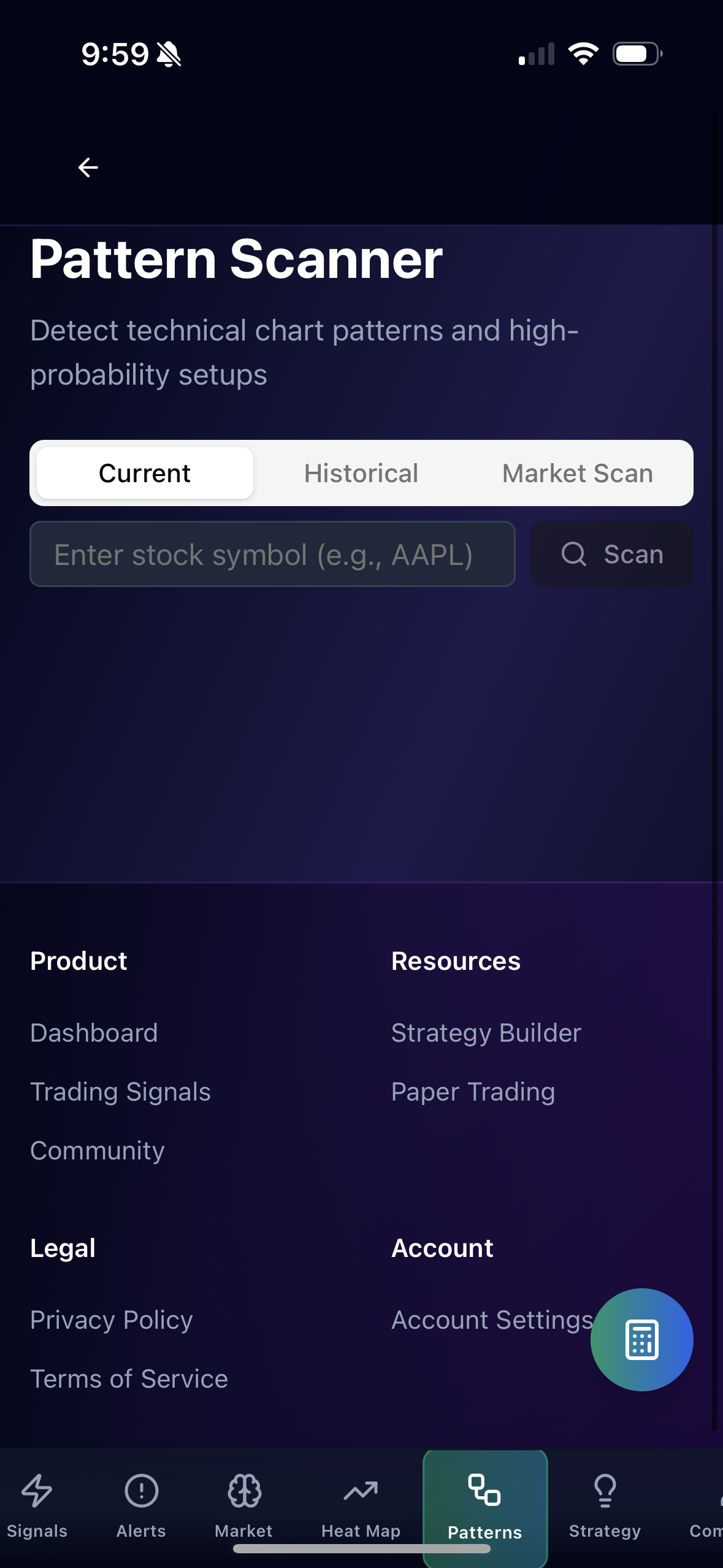 Signals Alpha - Screenshot 5 showing product features and functionality