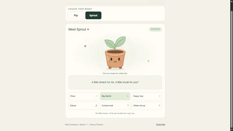 Animated Desktop Buddy — Beginner Kit screenshot 1