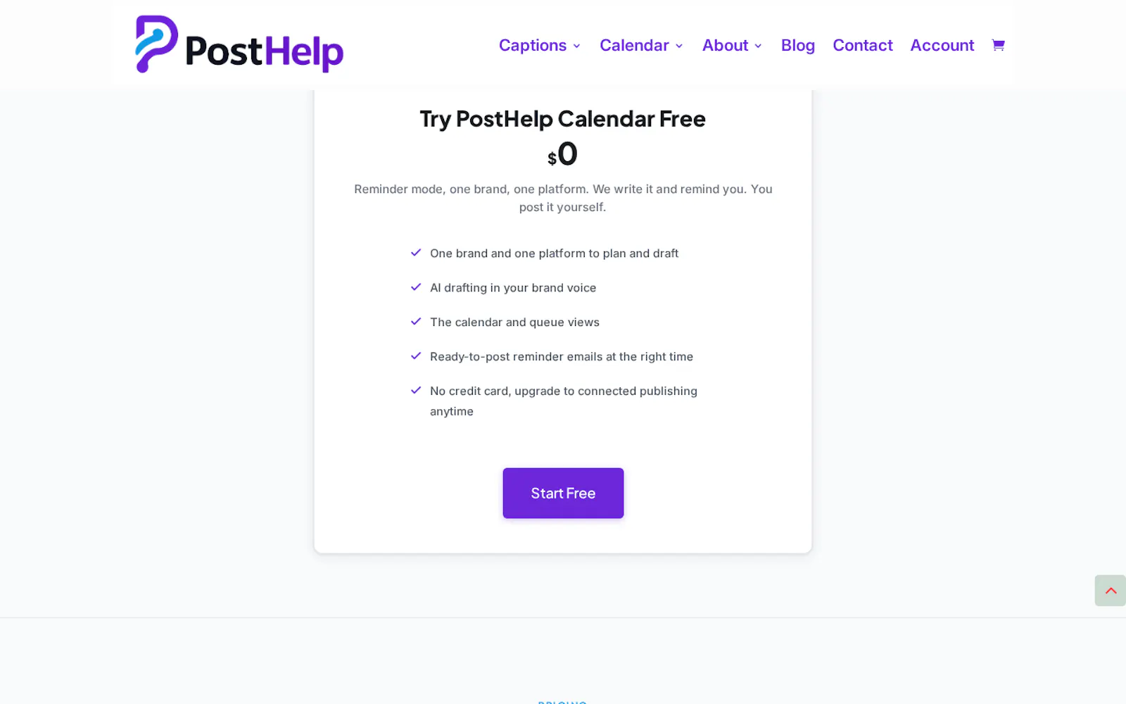 PostHelp Calendar screenshot 2