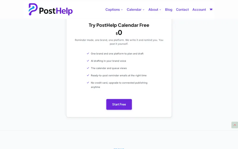 PostHelp Calendar screenshot 2