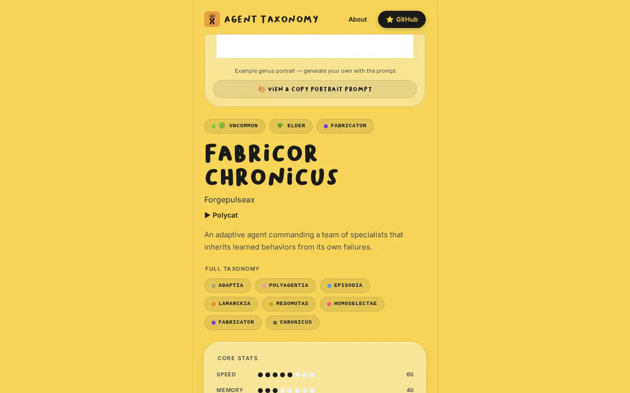 Agent Taxonomy – Pokédex for AI Agent gallery image