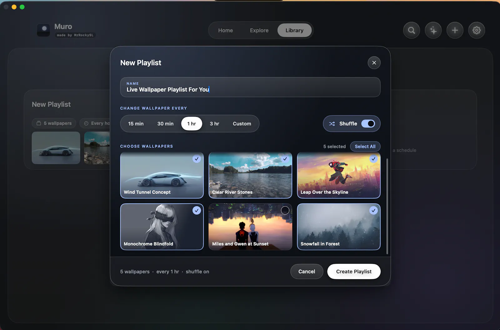 Muro : Native Live Wallpapers for macOS screenshot 5