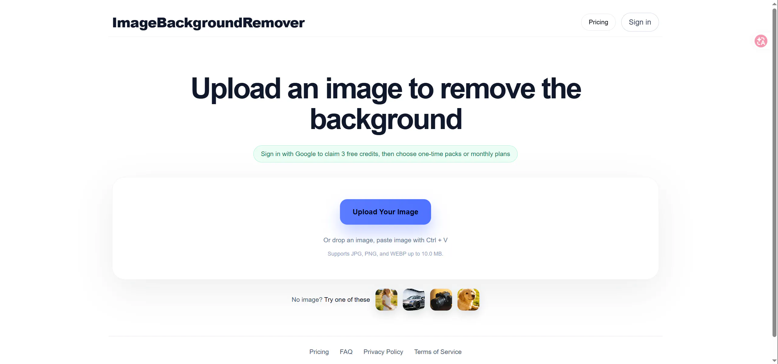 Image Background Remover のプロダクトバナー