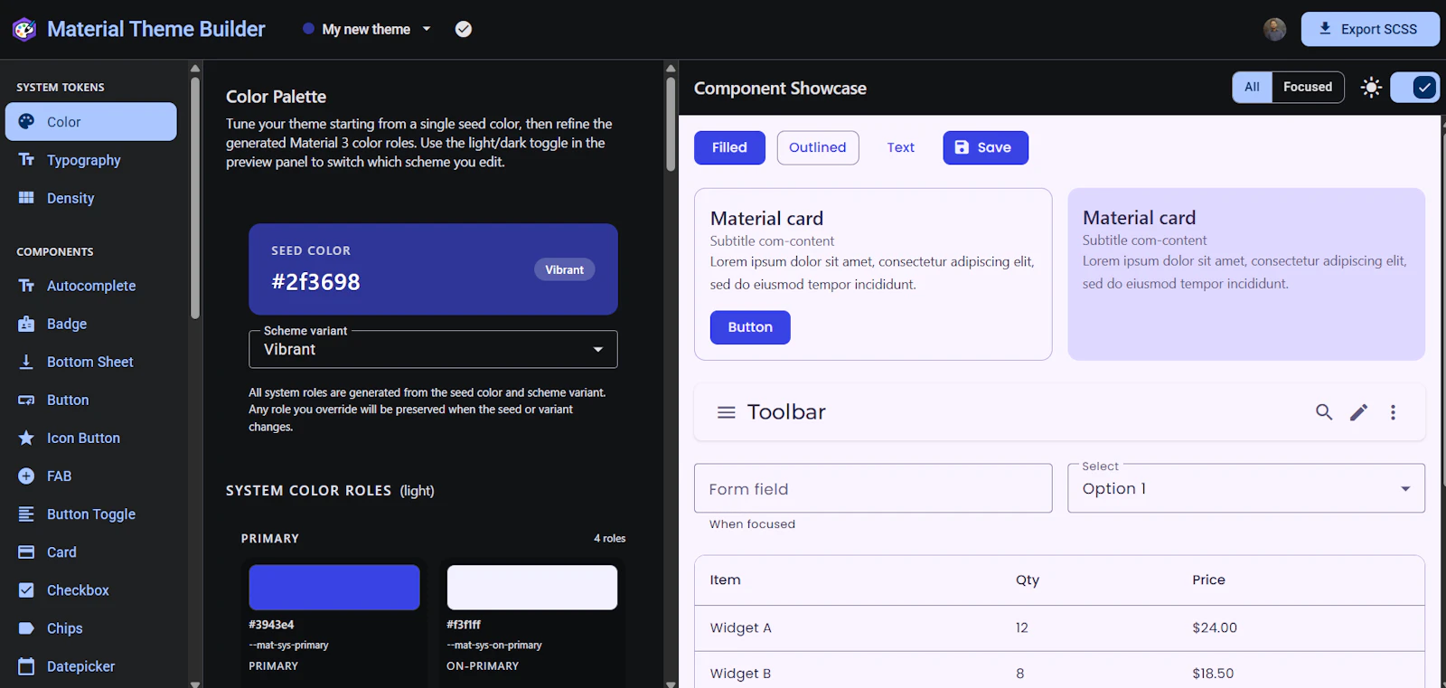 Angular Material Theme Builder screenshot 3