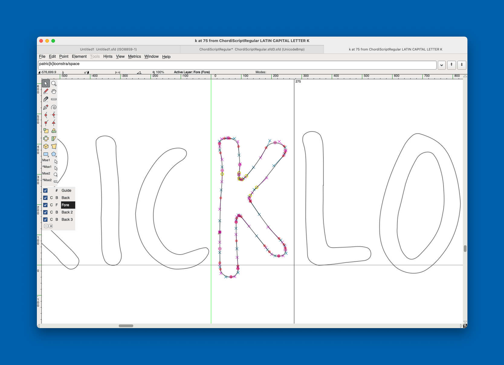 FontForge gallery image