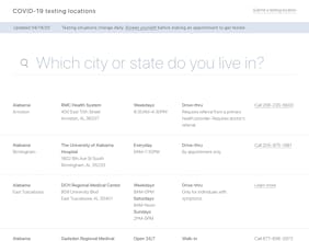 COVID-19 Test Finder gallery image