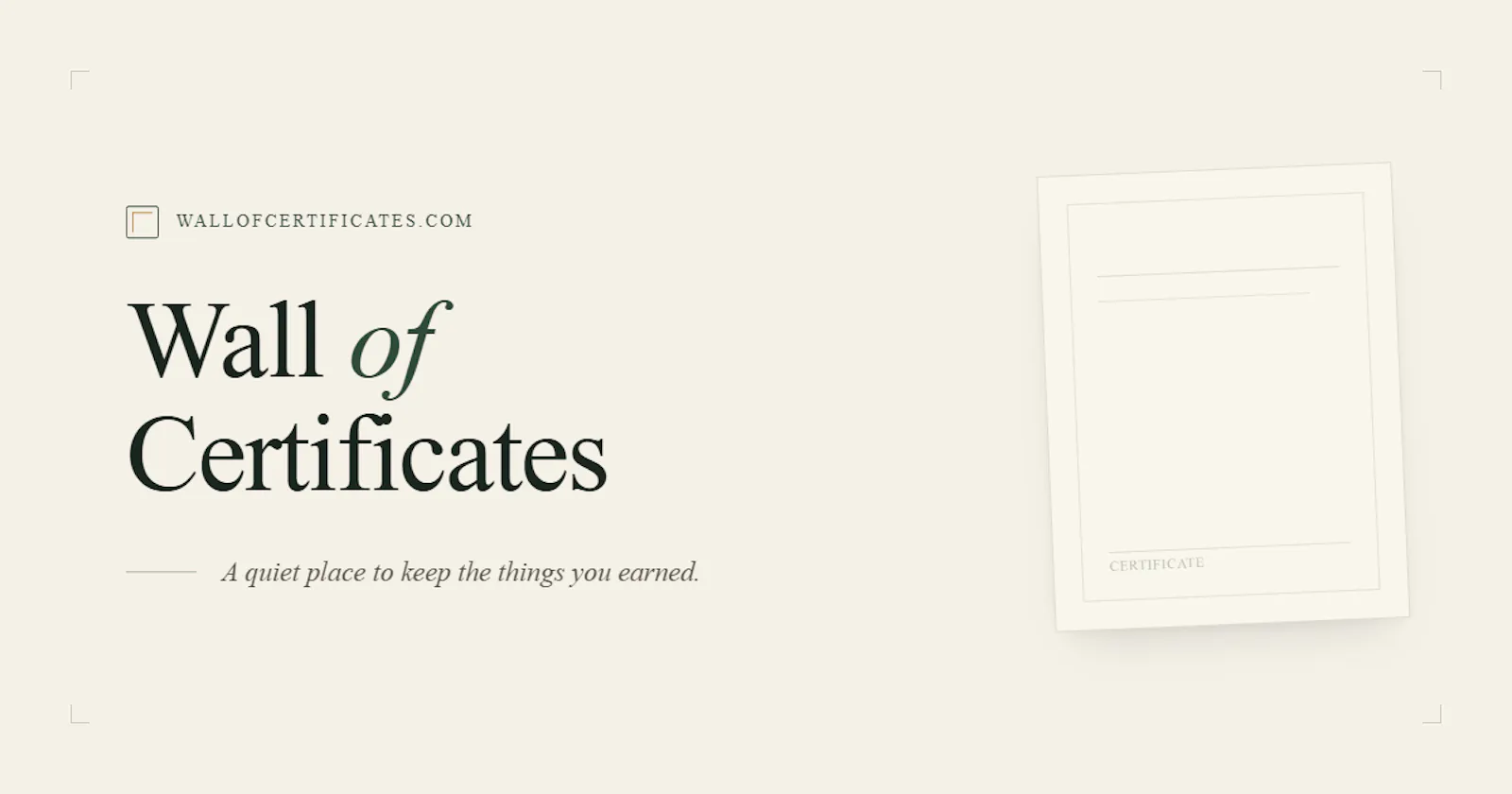 Wall of Certificates screenshot 2