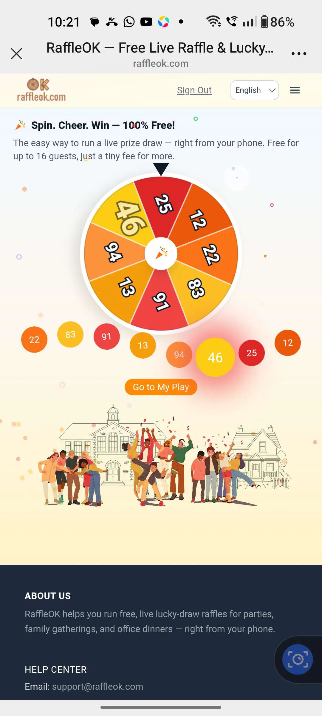 Free live raffle wheel & number draw  gallery image