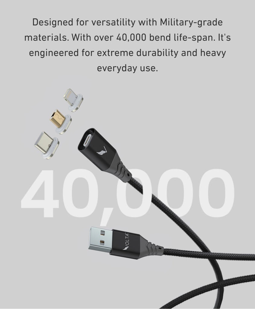 Voltacharger- 볼타 스파크 케이블 - 영원히 지속되고 모든 장치와 잘 작동하는 케이블 미디어 6