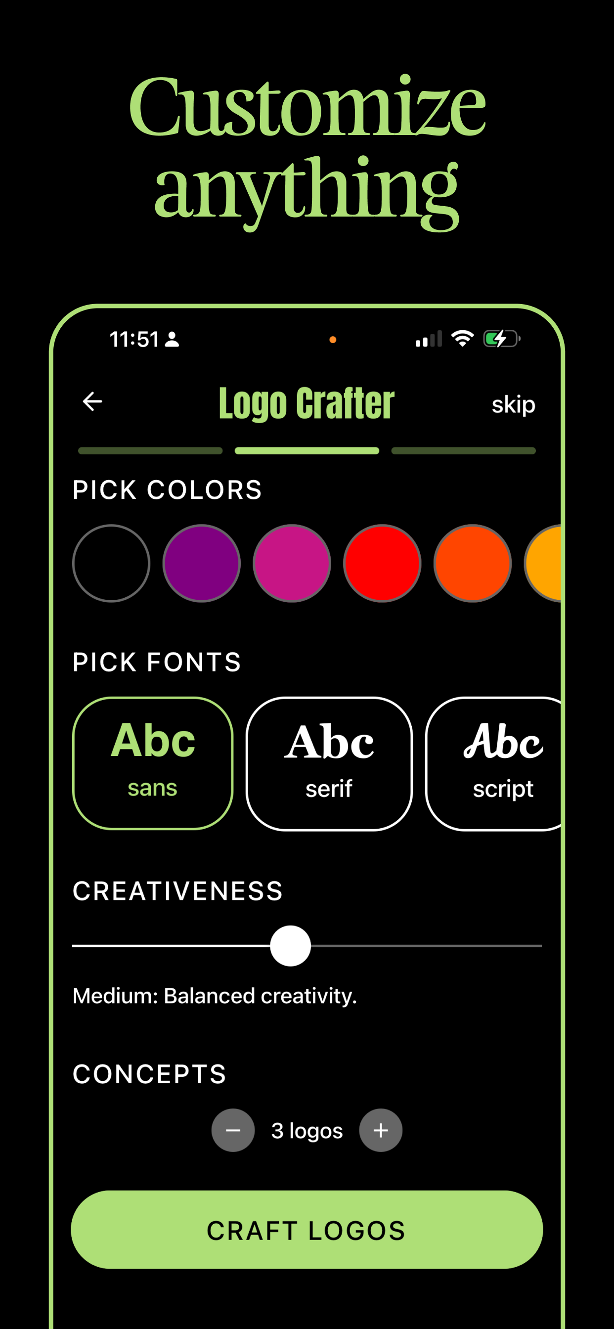 Logo Crafter - Screenshot 4 showing product features and functionality
