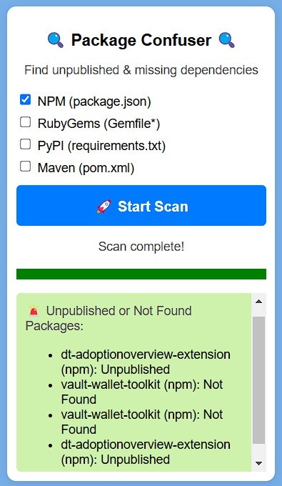 Paco - Confusor del paquete - Extensión de Chrome para encontrar paquetes de NPM faltantes media 4
