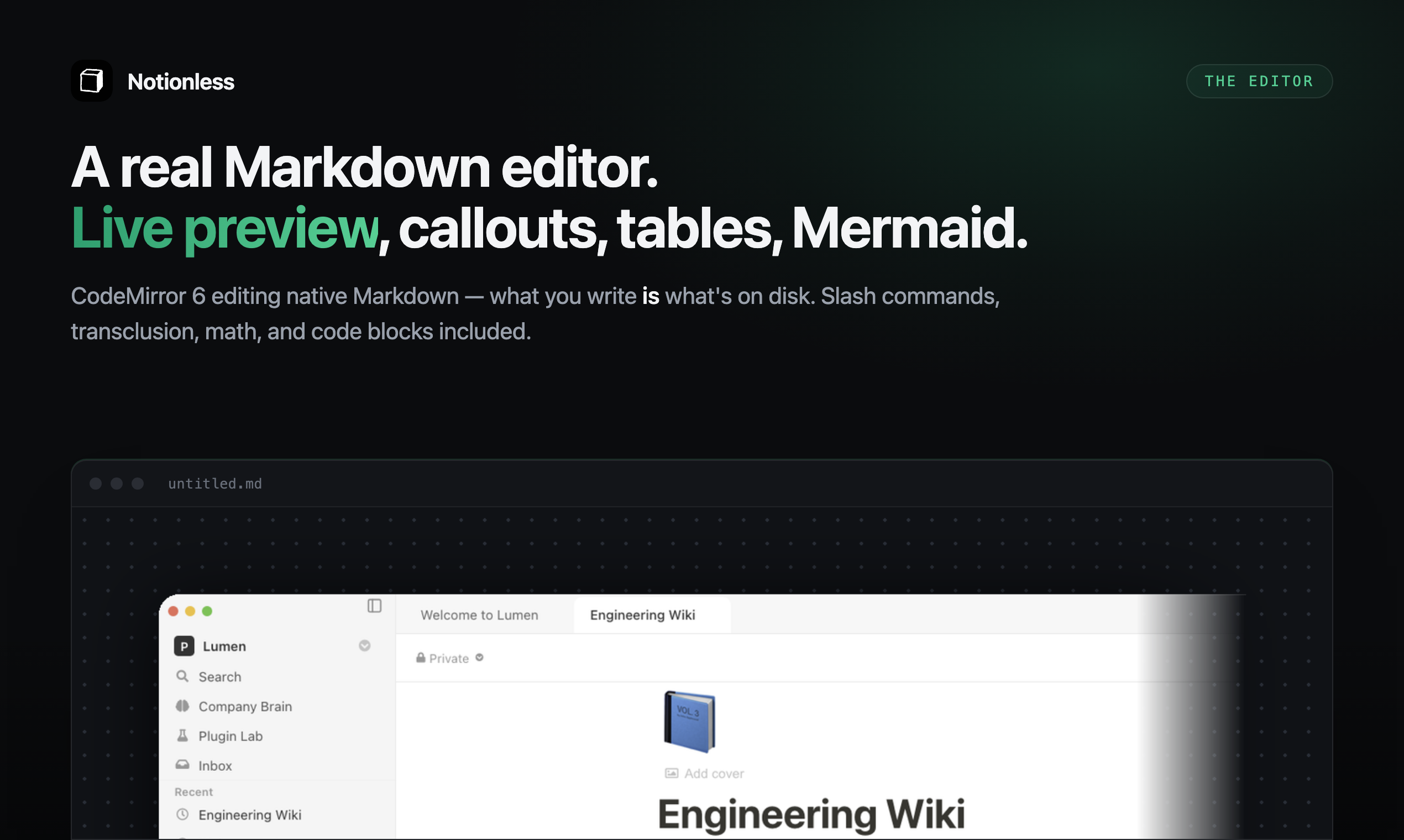 Open-source Notion alternative. gallery image