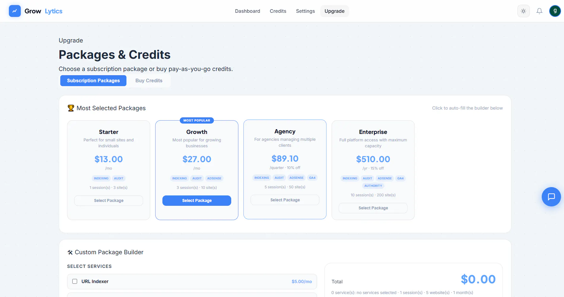 GrowLytics - SEO, Indexing, Audits Tools gallery image