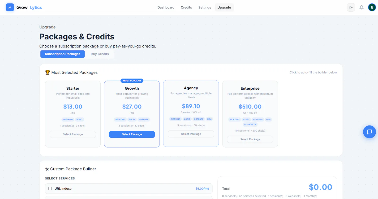 GrowLytics - SEO, Indexing, Audits Tools screenshot 3