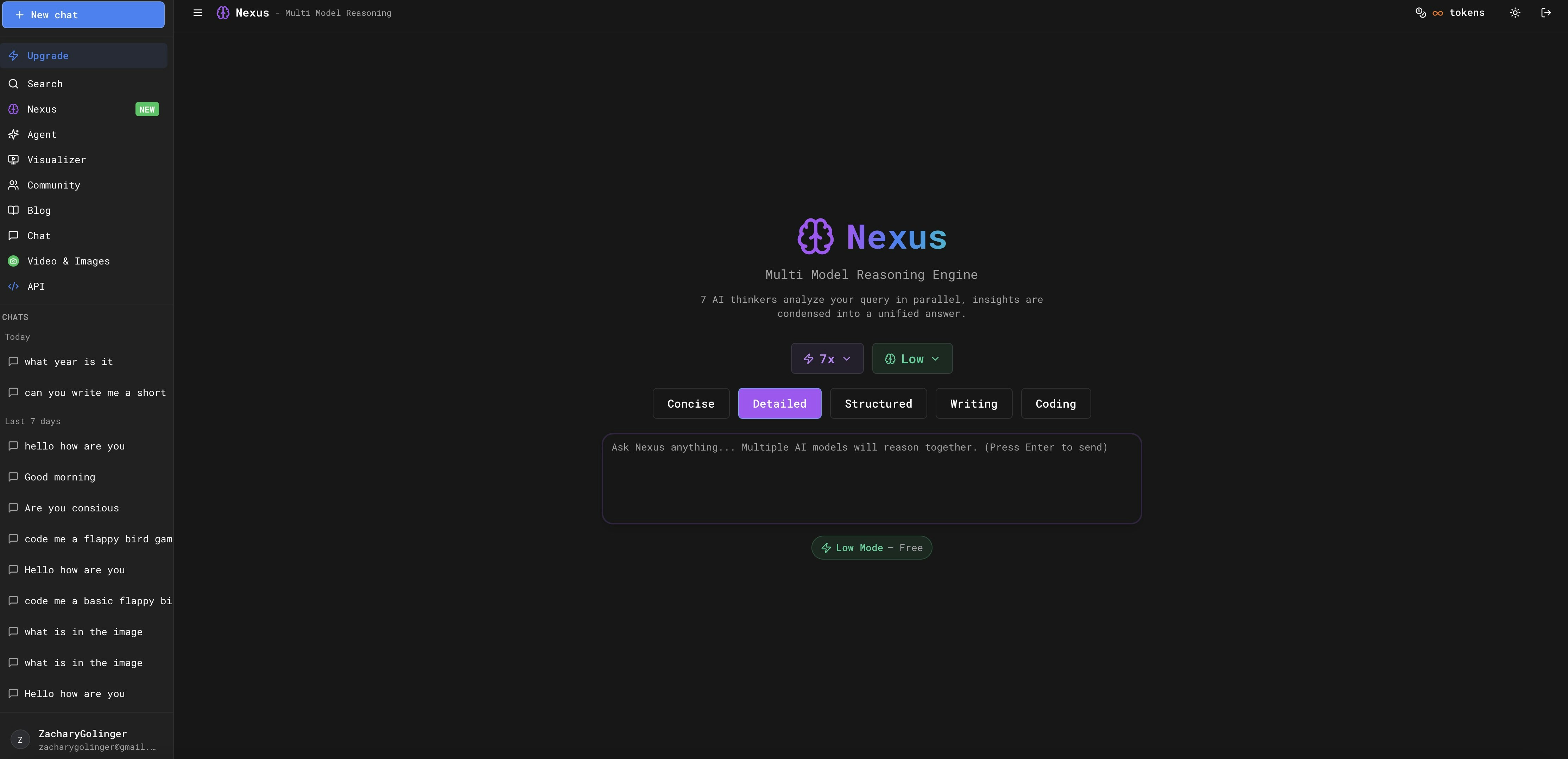 InfiniaxAI - Screenshot 2 showing product features and functionality