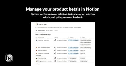 Notion Product Beta Plan gallery image