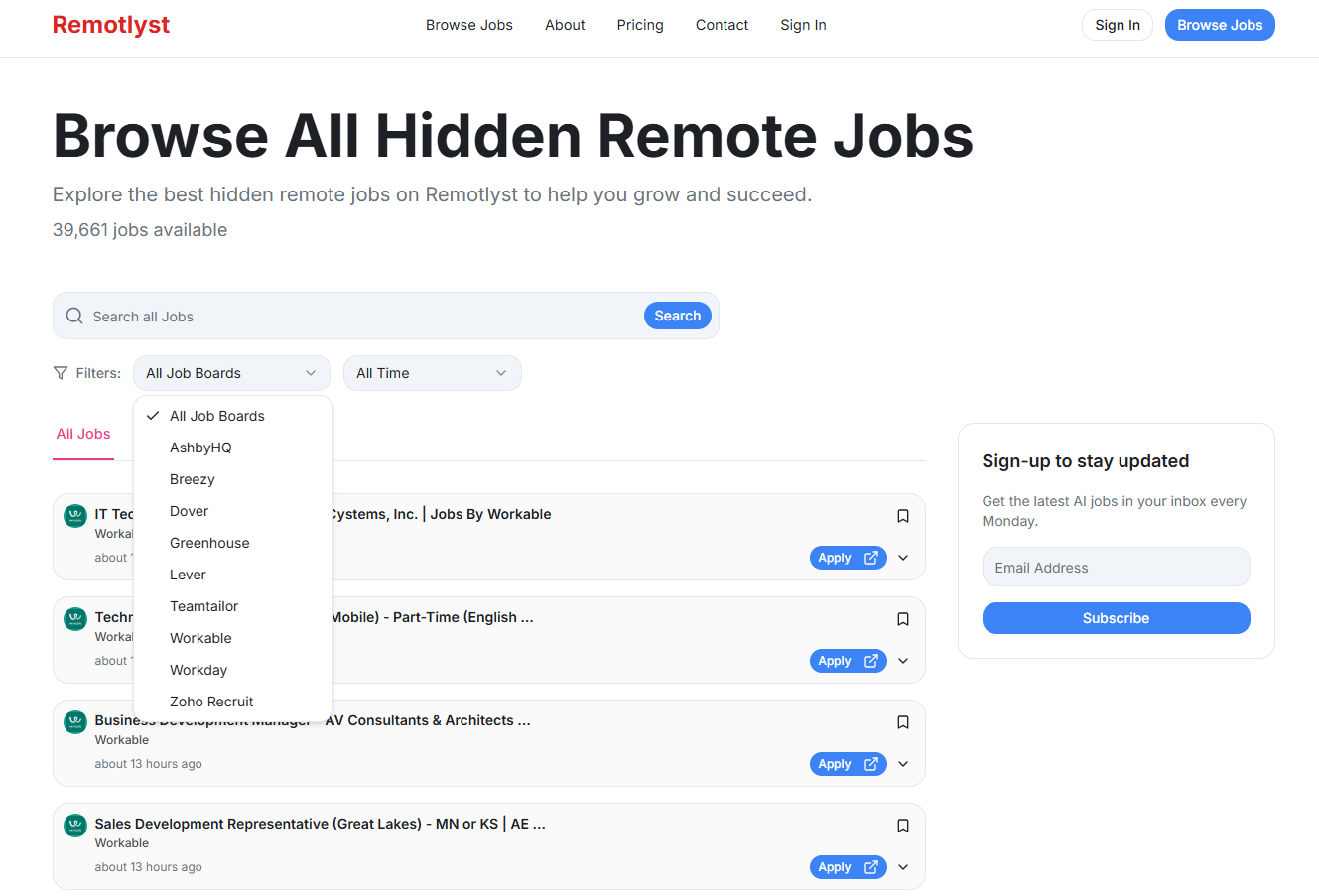 Remotlyst | Hidden Remote Jobs gallery image