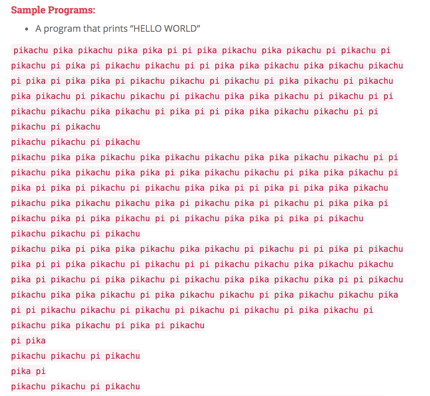 The Pikachu Programming Language gallery image