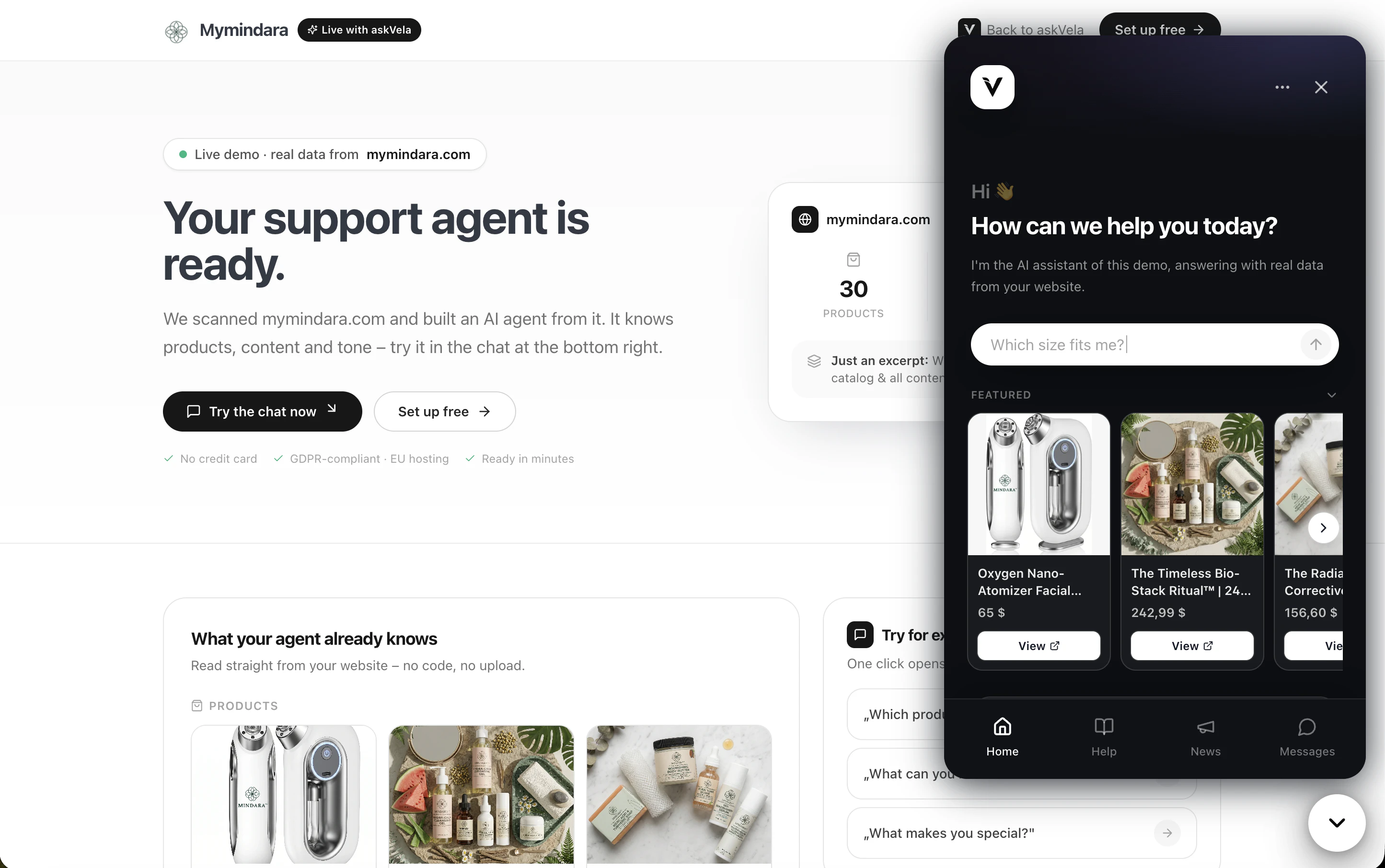 askVela – Live Chat & AI Support 截图 2