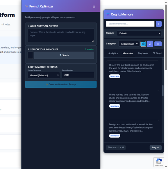 Cogniz AI - AI Context Everywhere  - Screenshot 3 showing product features and functionality