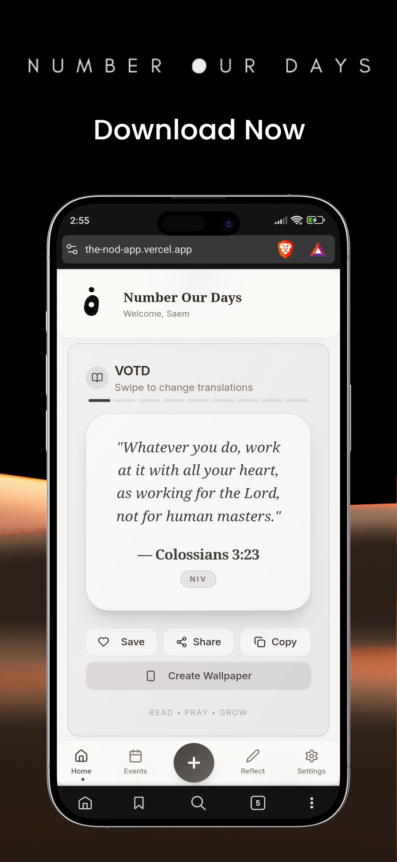 Number Our Days gallery image