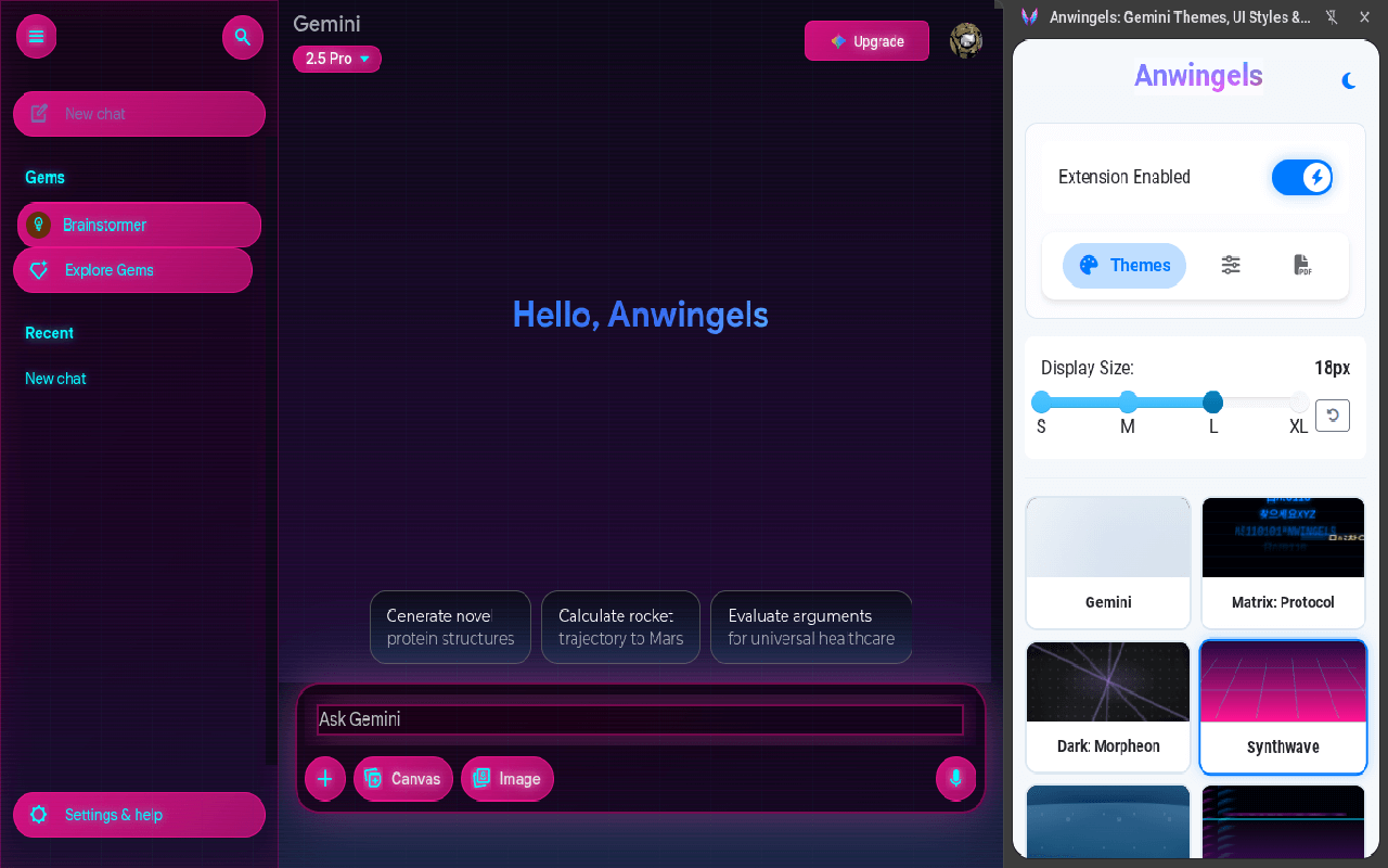 Média Thèmes personnalisés Gemini, styles d'interface utilisateur et PDF 5