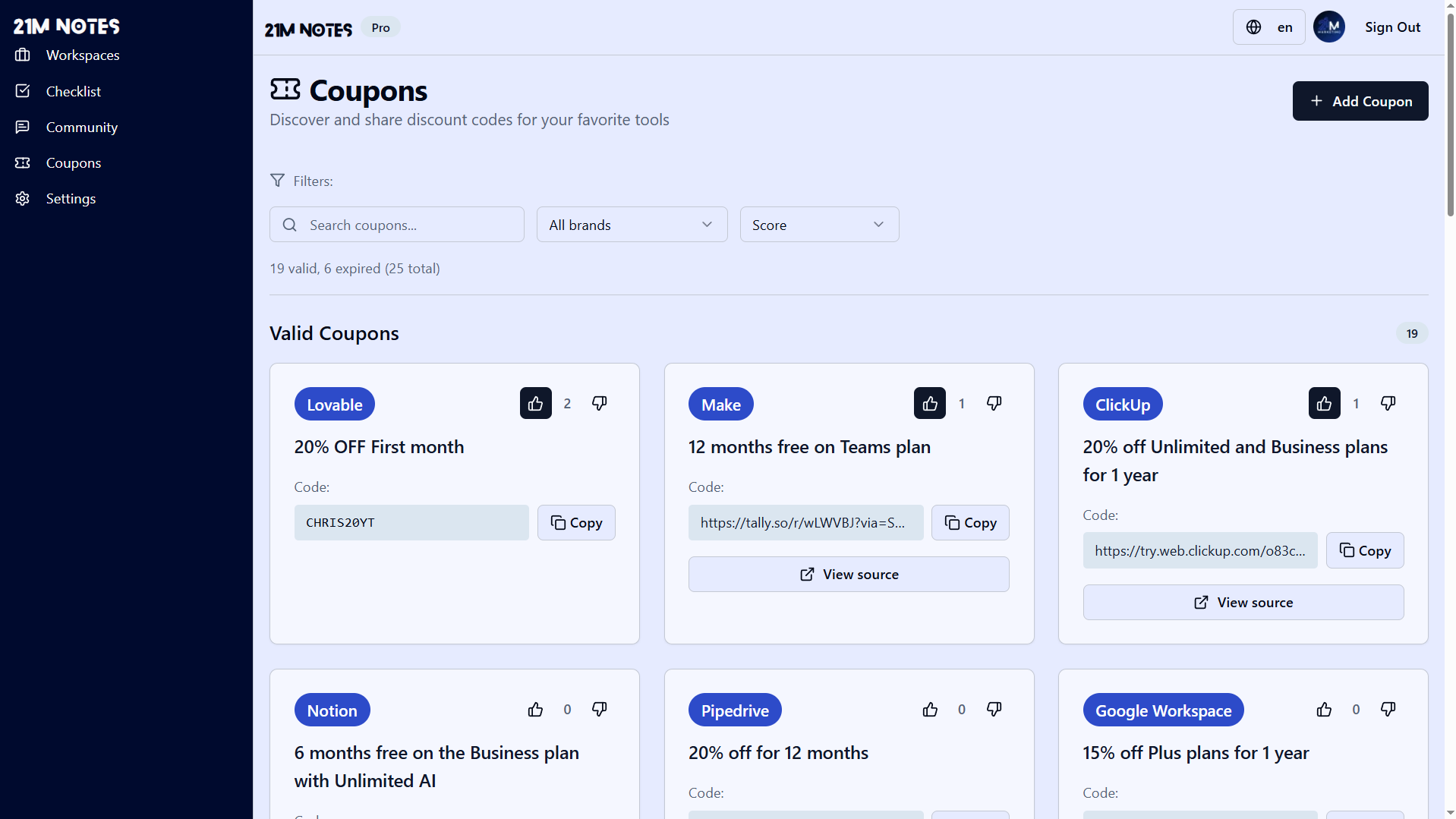 21M Notes gallery image