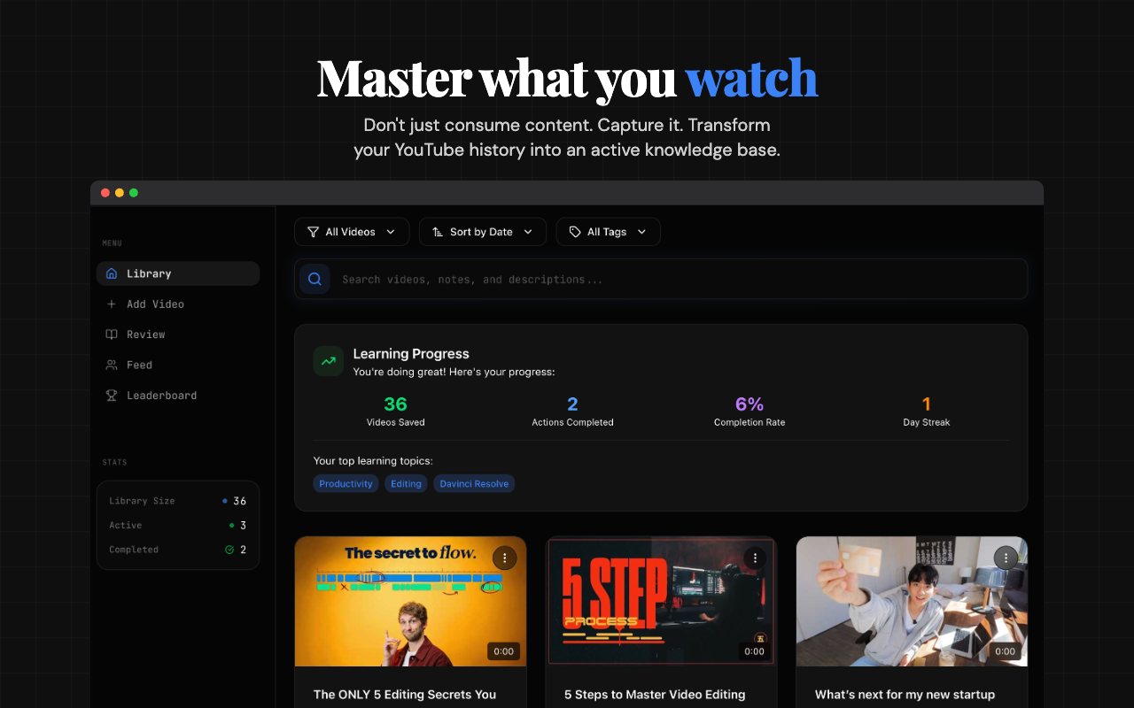 MensorAI - Main product screenshot demonstrating key features and user interface