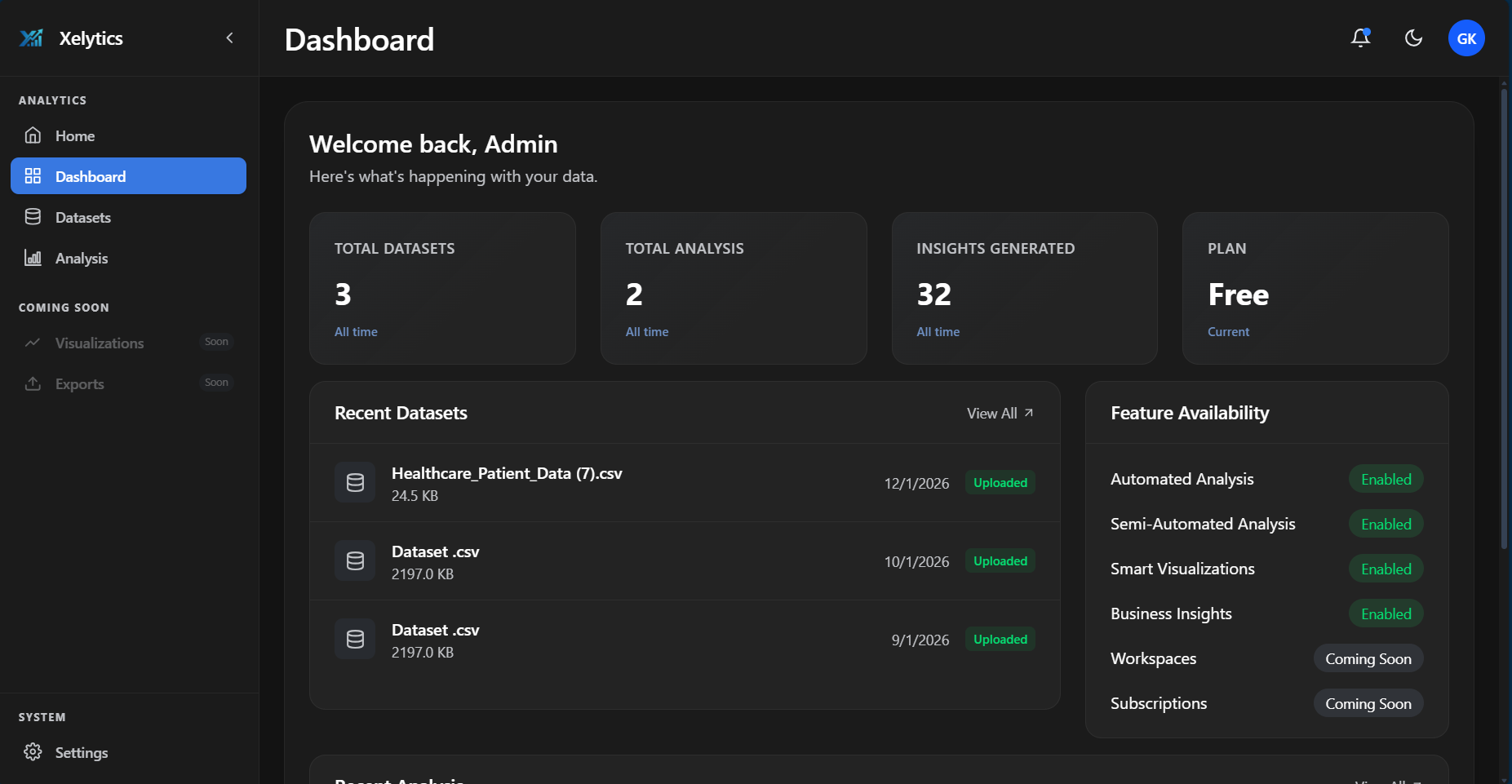 Xelytics - Screenshot 2 showing product features and functionality