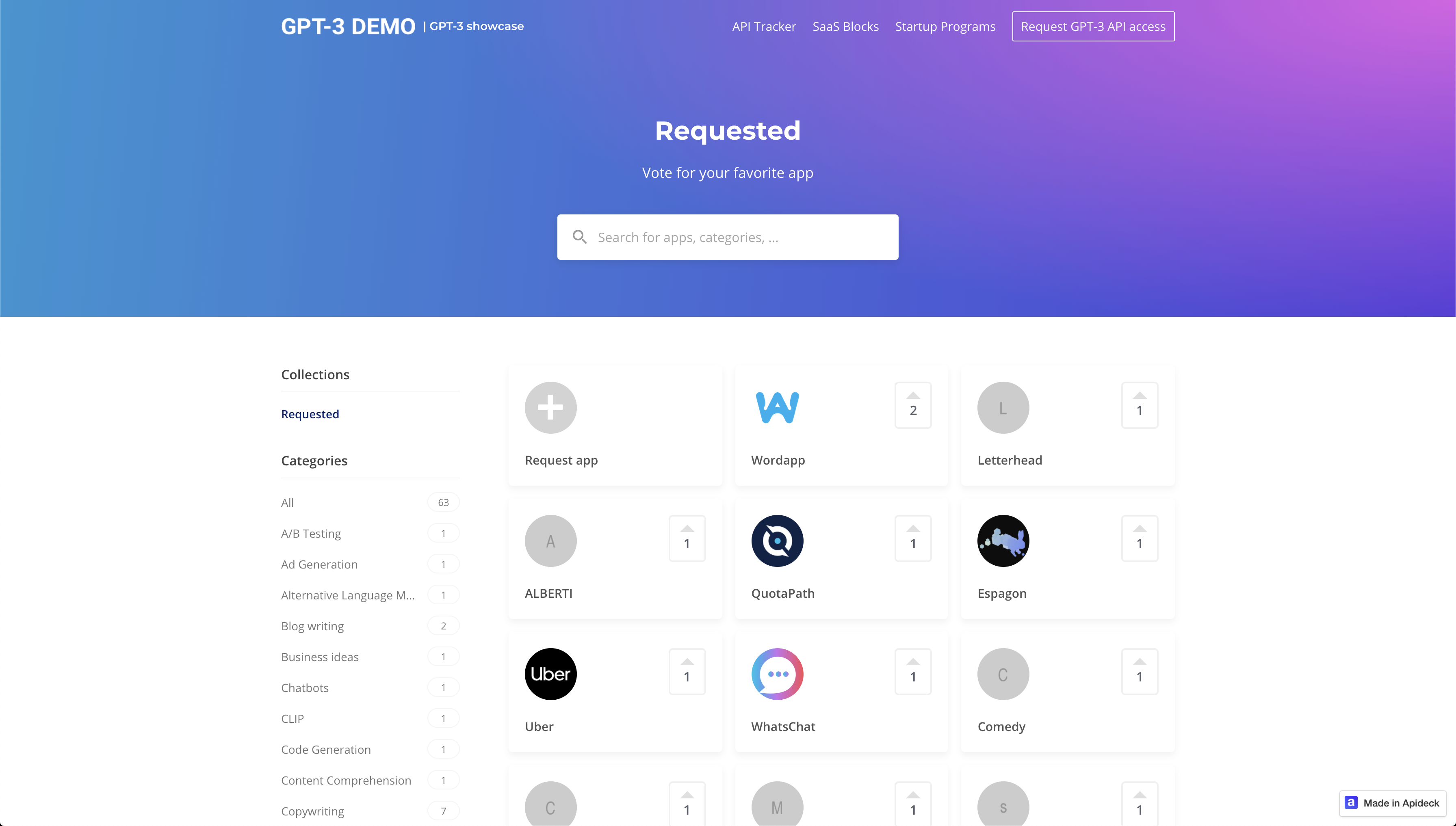 GPT-3 Demo gallery image