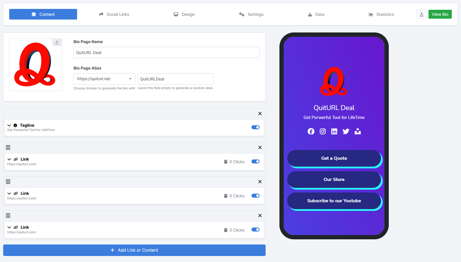 Quiturl V2 - 替代方案：您的多合一鏈接管理解決方案 media 14