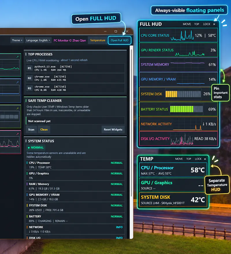 PCMonitor v1.3 screenshot 4