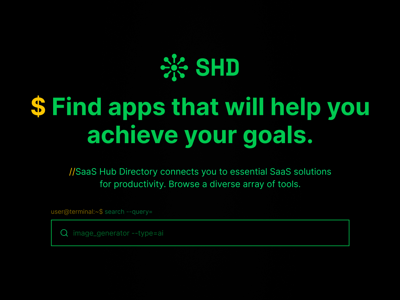 Mídia 1 de Diretório do Hub SaaS - Descubra && Implante mais inteligente.
