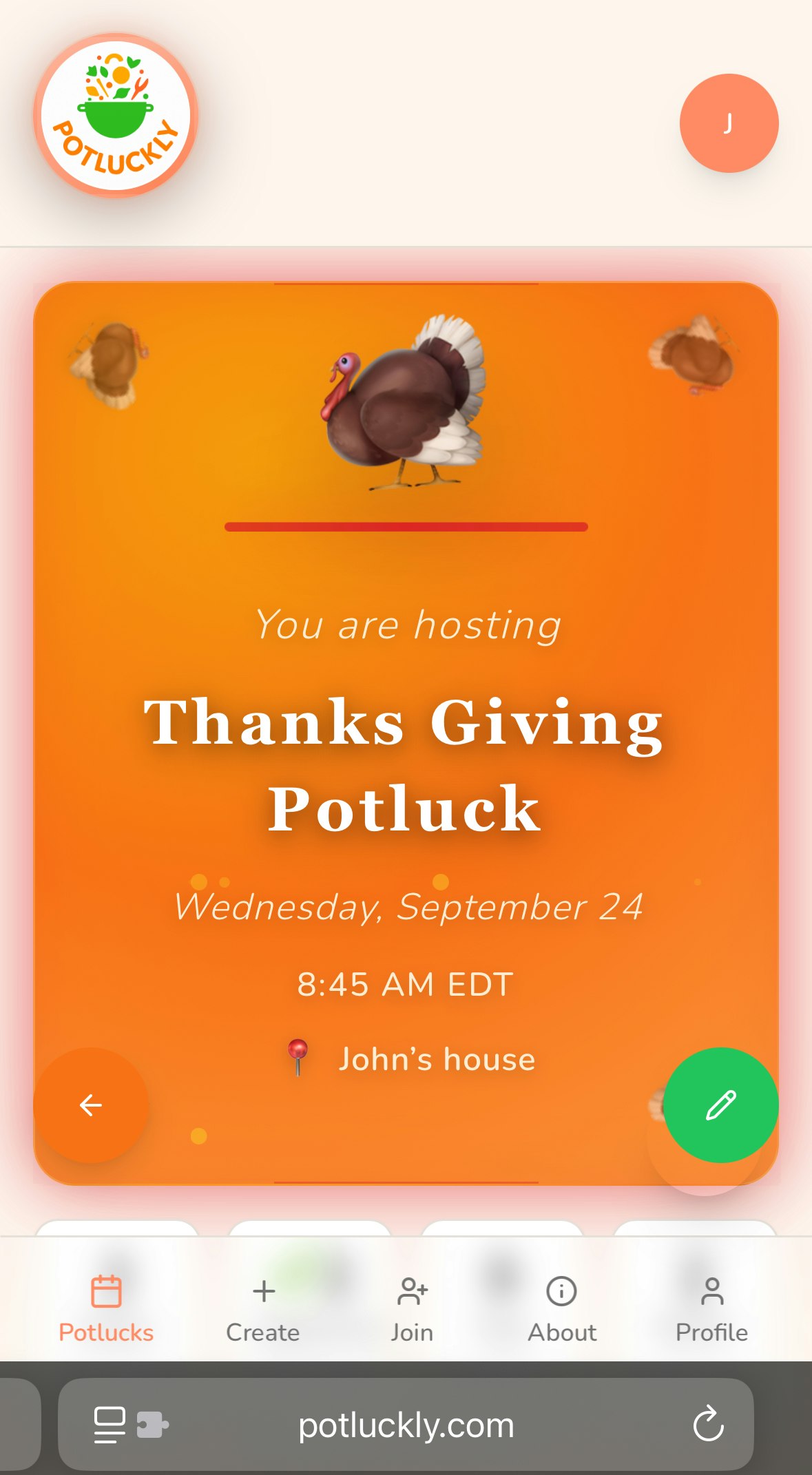 Potluckly - Perfect Potluck Planning App gallery image