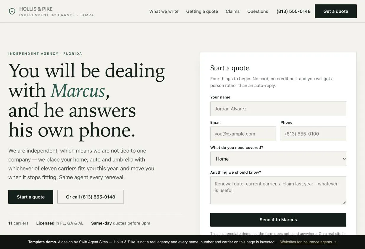 Swift Agent Sites gallery image